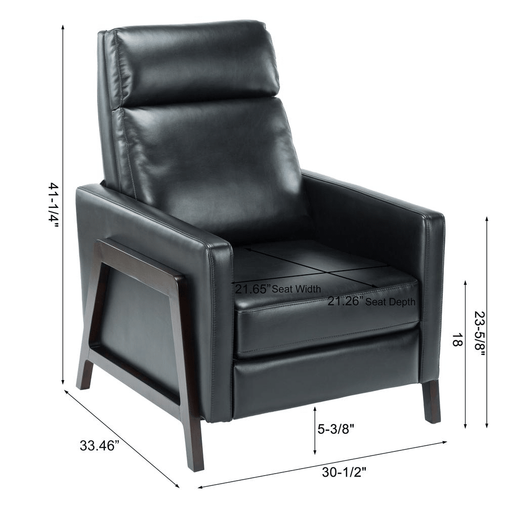 Maxton Push Back Recliner - Black - Mervyns