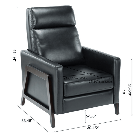 Maxton Push Back Recliner - Black - Mervyns
