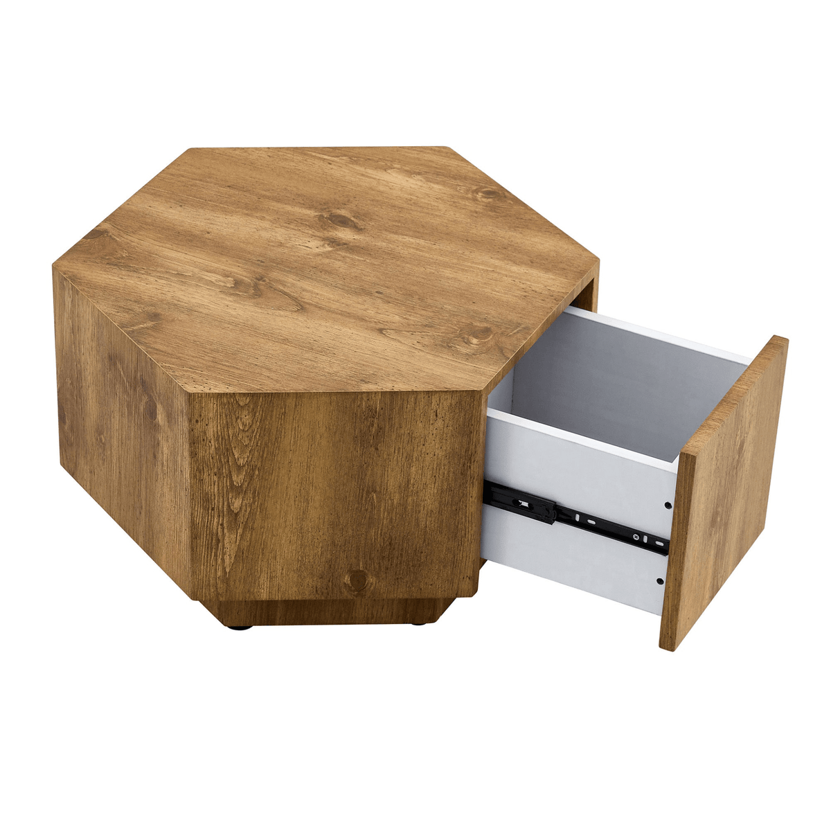 MDF material hexagonal coffee table with drawers.Made of high-quality materials,Adopting a unique hexagonal design,simple and elegant without losing personality. - Mervyns