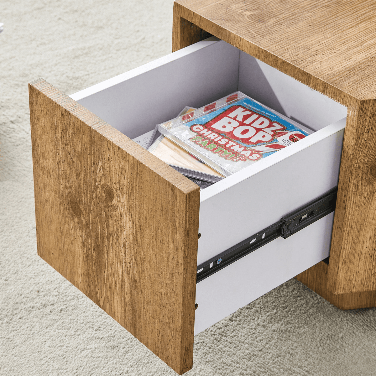 MDF material hexagonal coffee table with drawers.Made of high-quality materials,Adopting a unique hexagonal design,simple and elegant without losing personality. - Mervyns