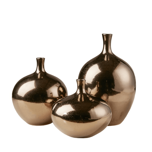 Metallic Bronze 3pc Vase set - Mervyns