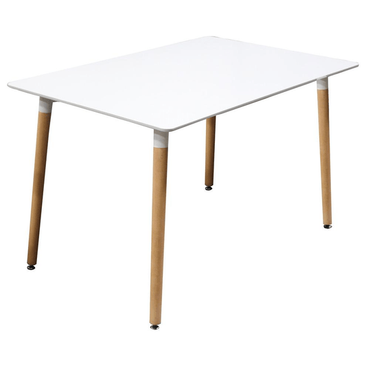 Mid Century Modern White Dining Table - Mervyns