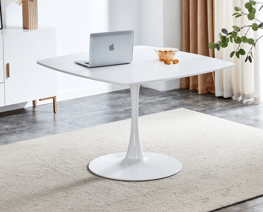 Mid-century Round MDF Pedestal Dining Table for 4-6 People — End/Leisure Coffee Table - Mervyns
