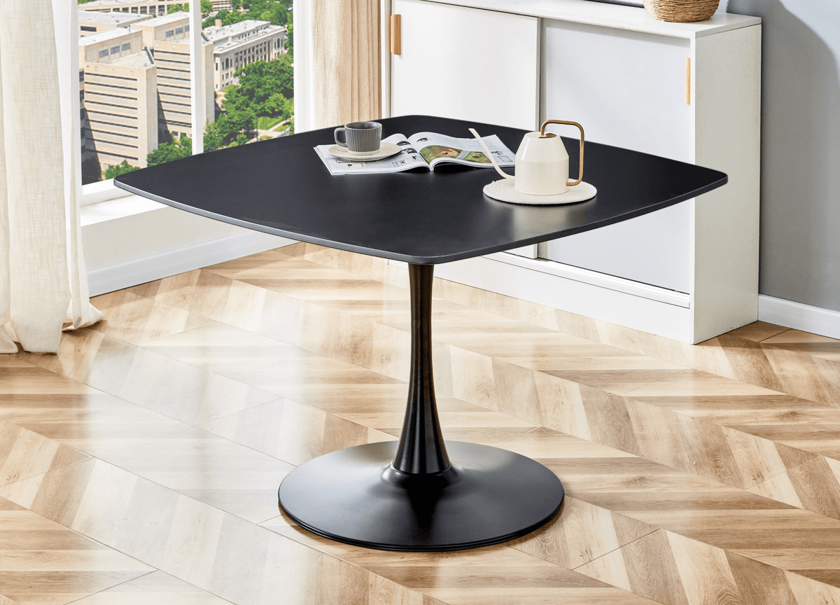Mid-century Round MDF Pedestal Dining Table for 4-6 People — End/Leisure Coffee Table - Mervyns