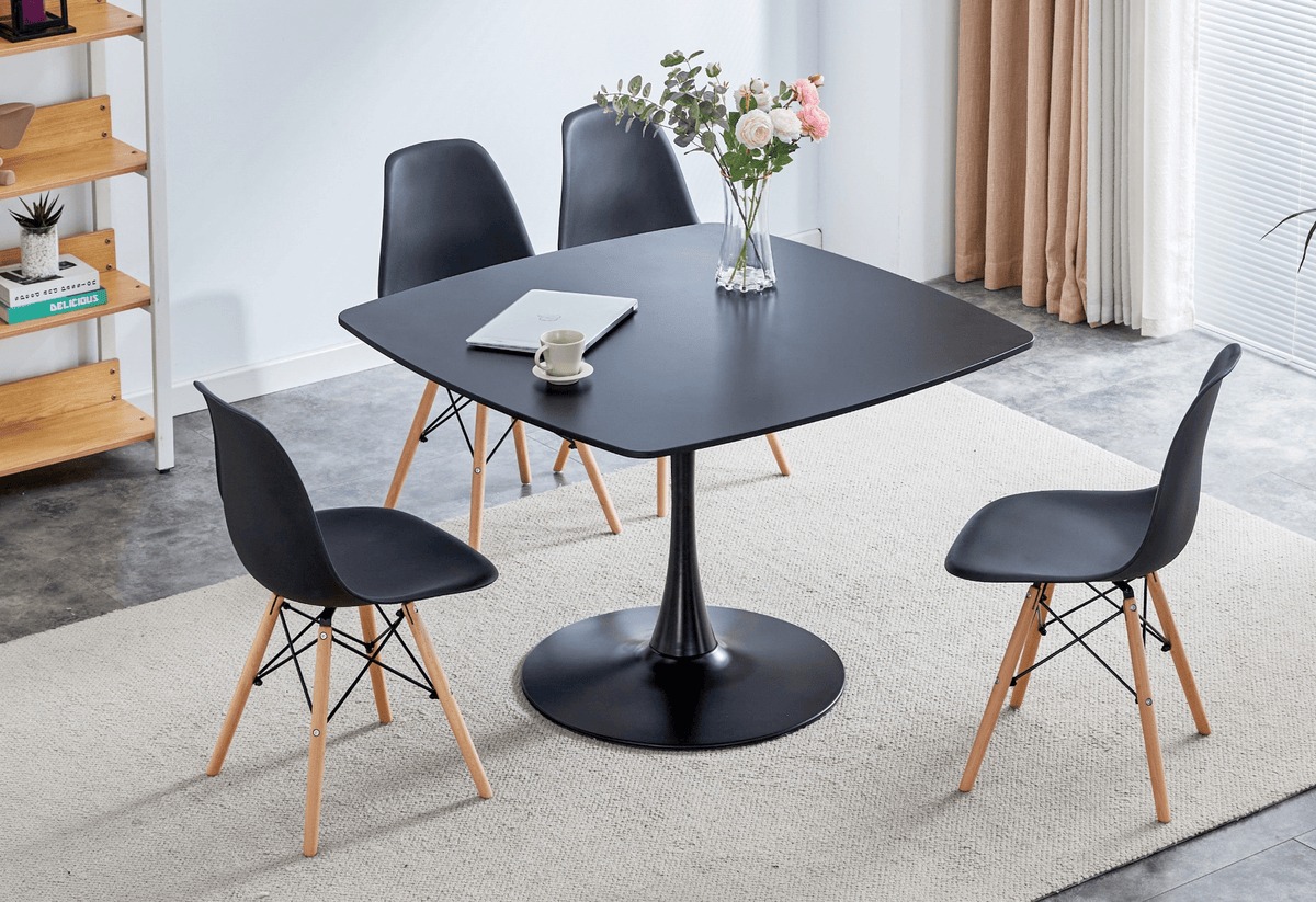 Mid-century Round MDF Pedestal Dining Table for 4-6 People — End/Leisure Coffee Table - Mervyns