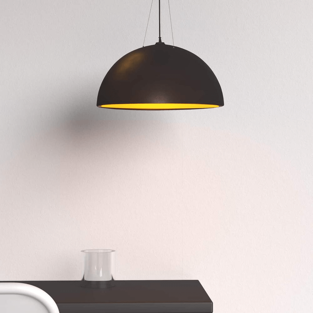 Mila 3 Bulb Pendant, Black & Gold Finish - Mervyns