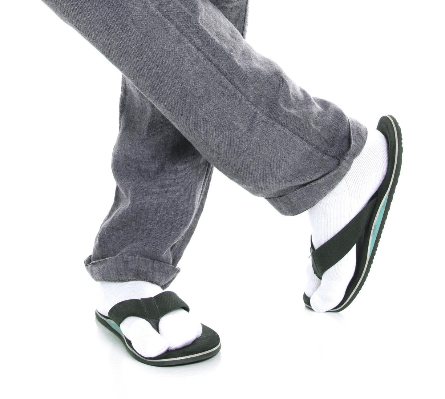 Mini - Crew - V - Toe Thicker Flip - Flop Tabi Socks Athletic or Casual White Cotton Blend Comfortable Stylish - Mervyns