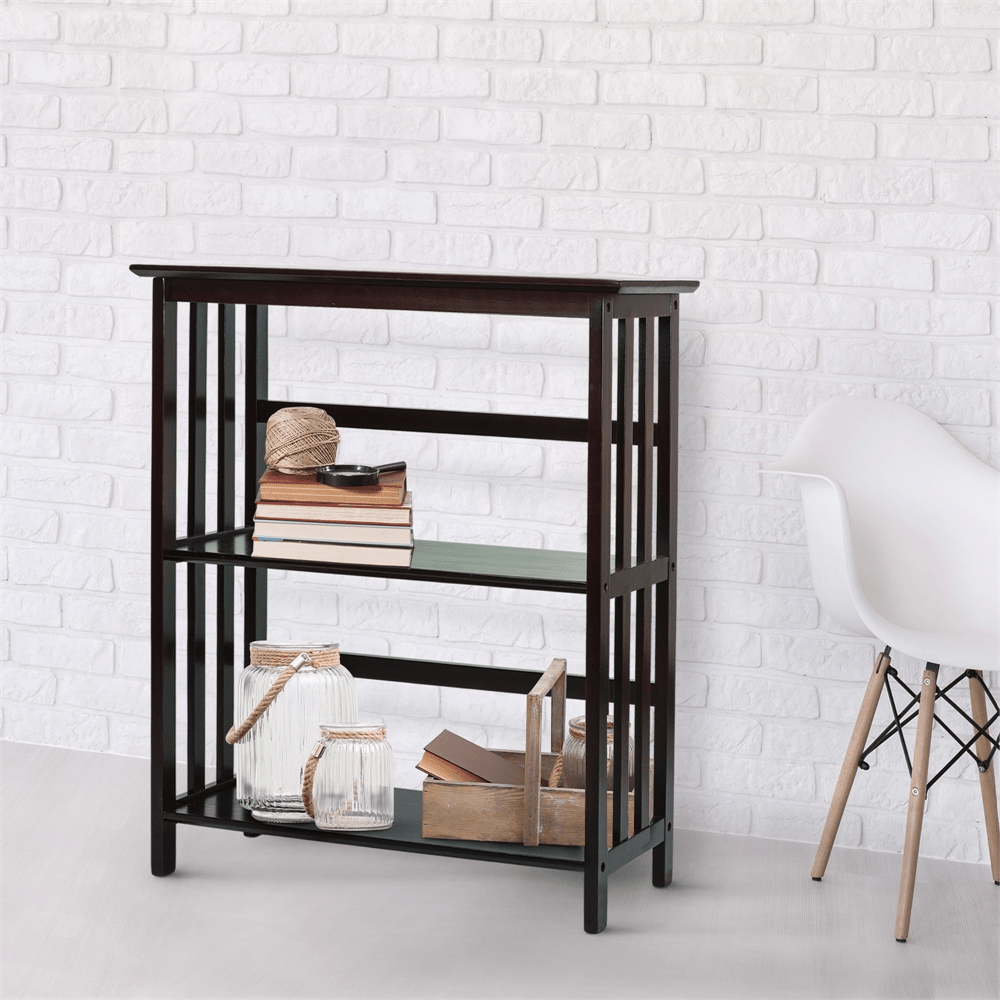 Mission Style 3 - Shelf Bookcase - Espresso - Mervyns