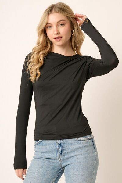 Mittoshop Ruched Long Sleeve Slim Top - Mervyns