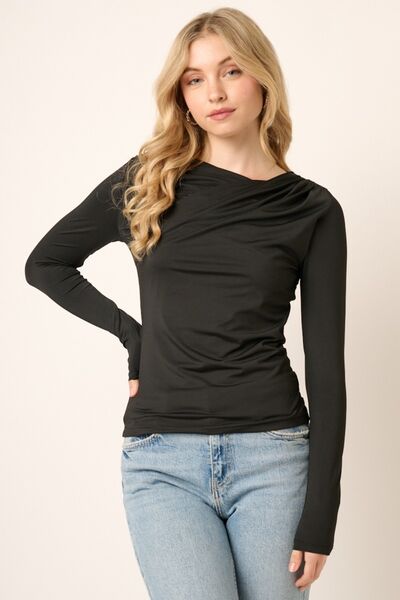 Mittoshop Ruched Long Sleeve Slim Top - Mervyns