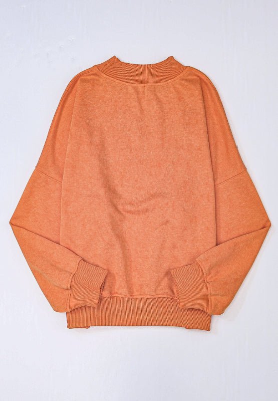 Mock Neck Dropped Shoulder Sweatshirt - Mervyns