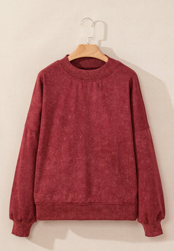 Mock Neck Dropped Shoulder Sweatshirt - Mervyns