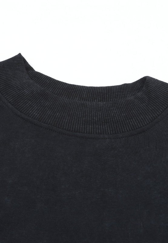 Mock Neck Dropped Shoulder Sweatshirt - Mervyns