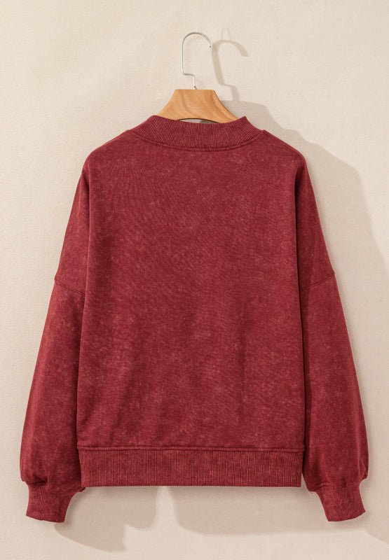 Mock Neck Dropped Shoulder Sweatshirt - Mervyns