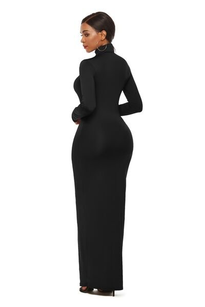 Mock Neck Long Sleeve Maxi Slim Dress - Mervyns