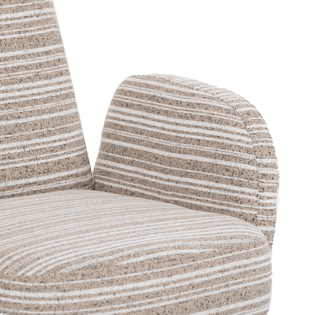 Modern Armchair with Sanded Fabric, Side Storage Pocket and Solid Wood Legs - Mervyns