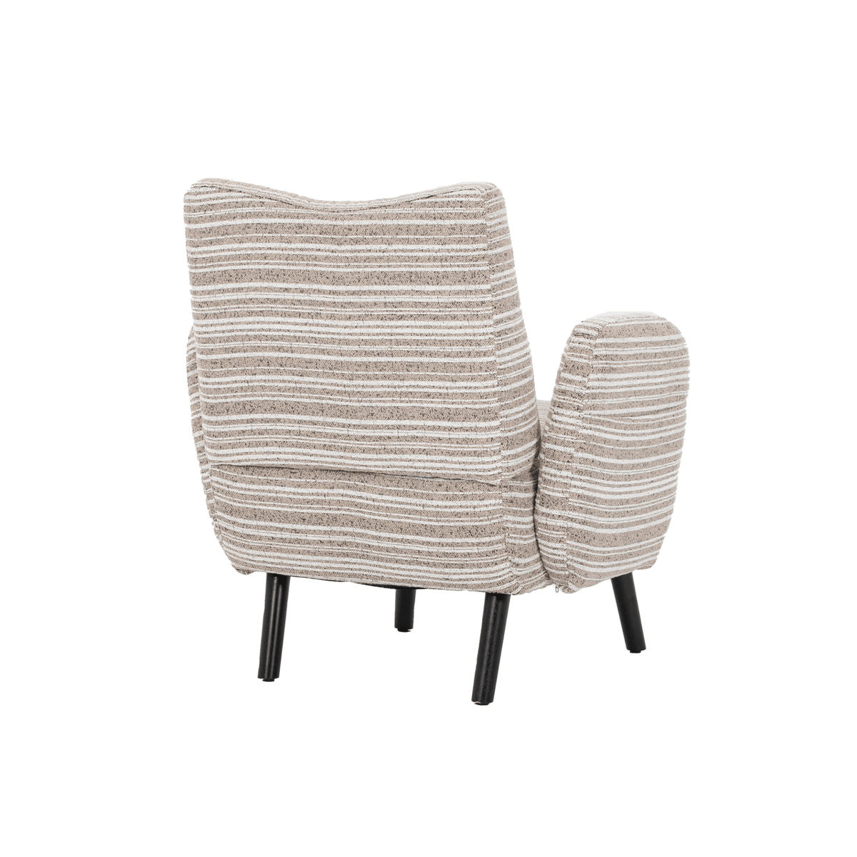 Modern Armchair with Sanded Fabric, Side Storage Pocket and Solid Wood Legs - Mervyns