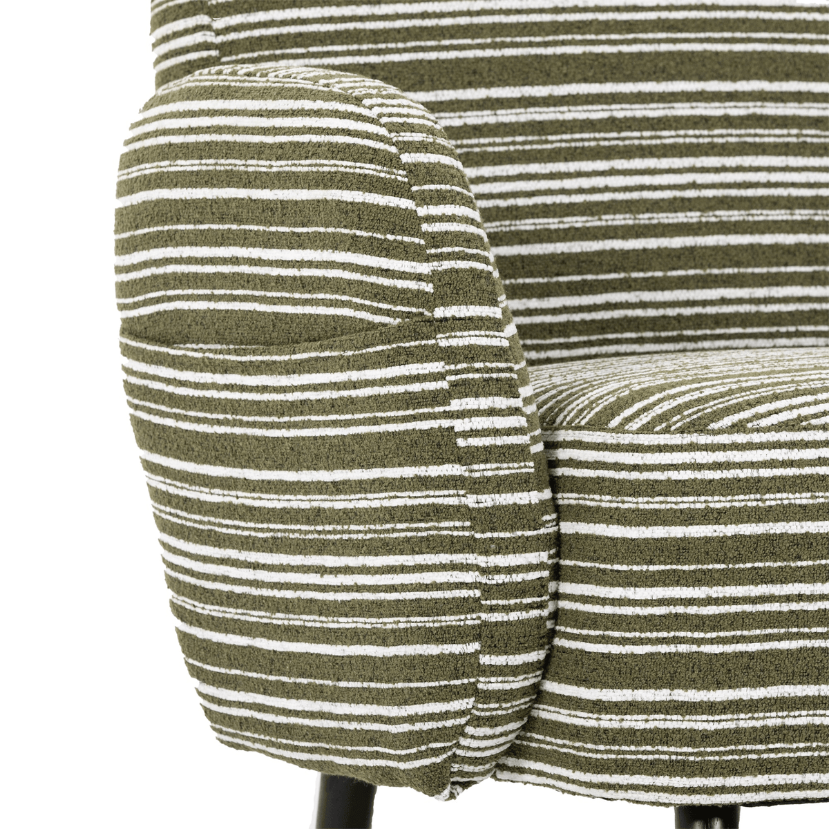 Modern Armchair with Sanded Fabric, Side Storage Pocket and Solid Wood Legs - Mervyns