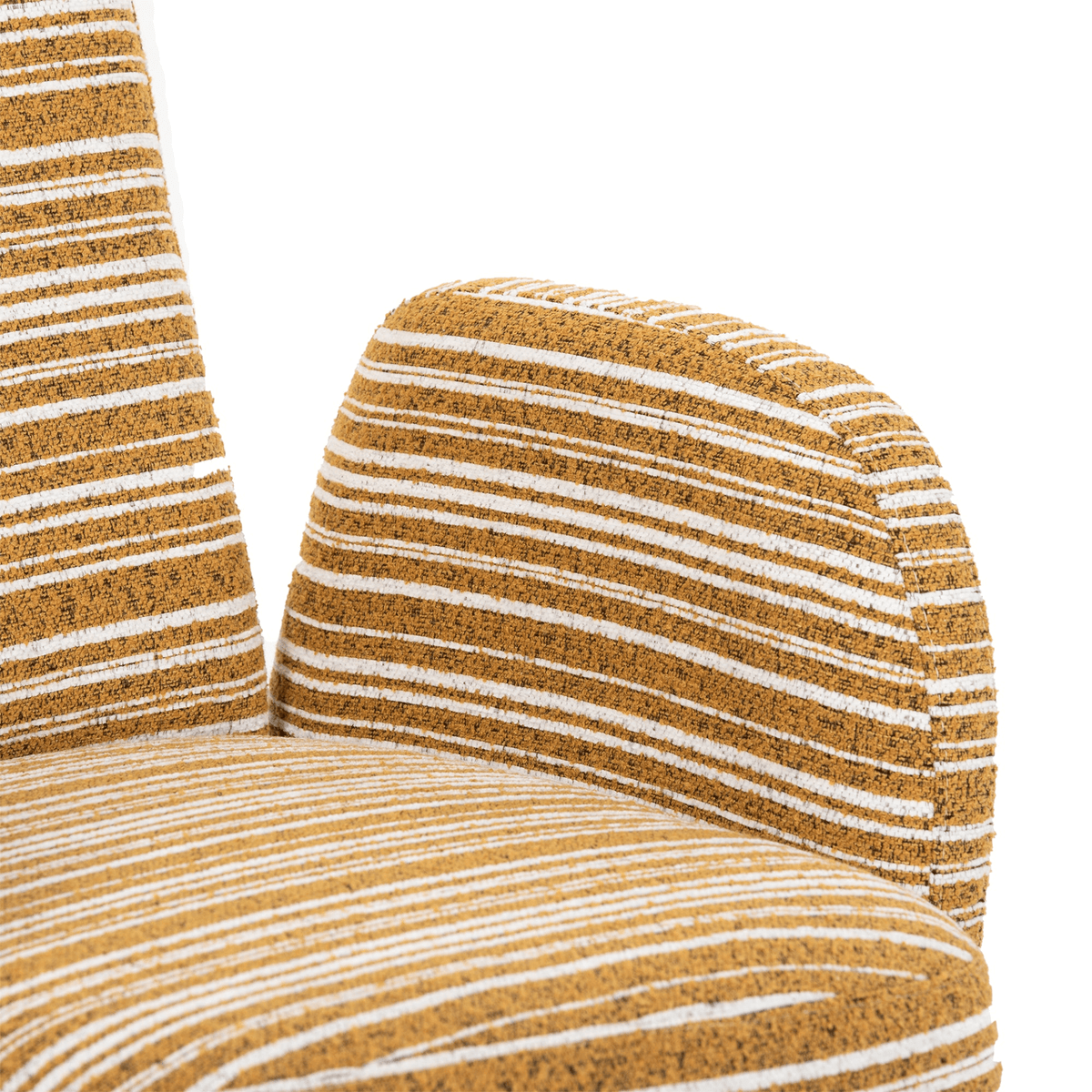 Modern Armchair with Sanded Fabric, Side Storage Pocket and Solid Wood Legs - Mervyns