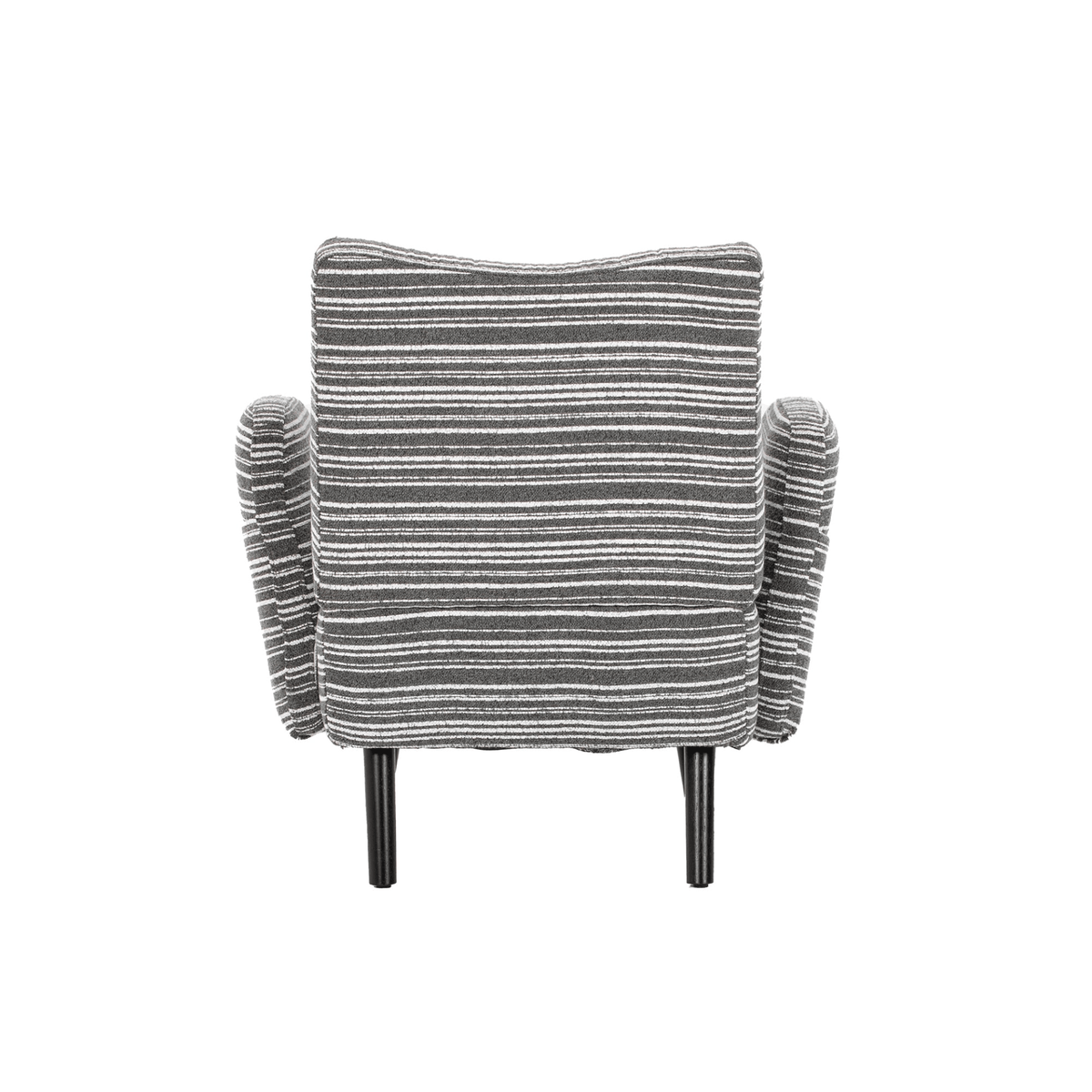 Modern Armchair with Sanded Fabric, Side Storage Pocket and Solid Wood Legs - Mervyns