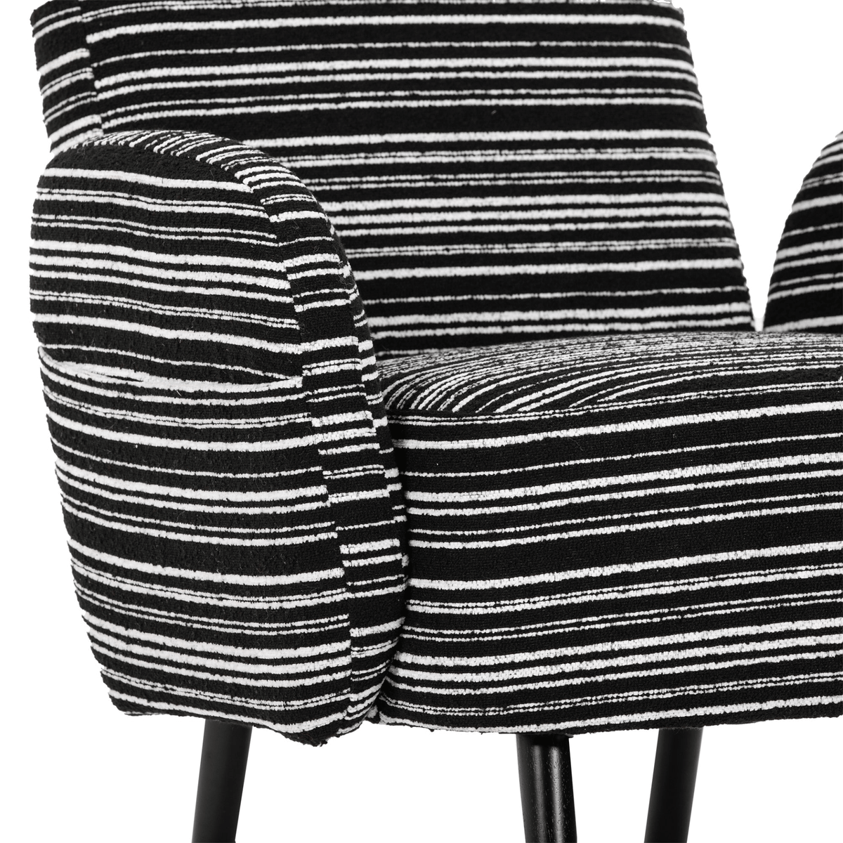 Modern Armchair with Sanded Fabric, Side Storage Pocket and Solid Wood Legs - Mervyns