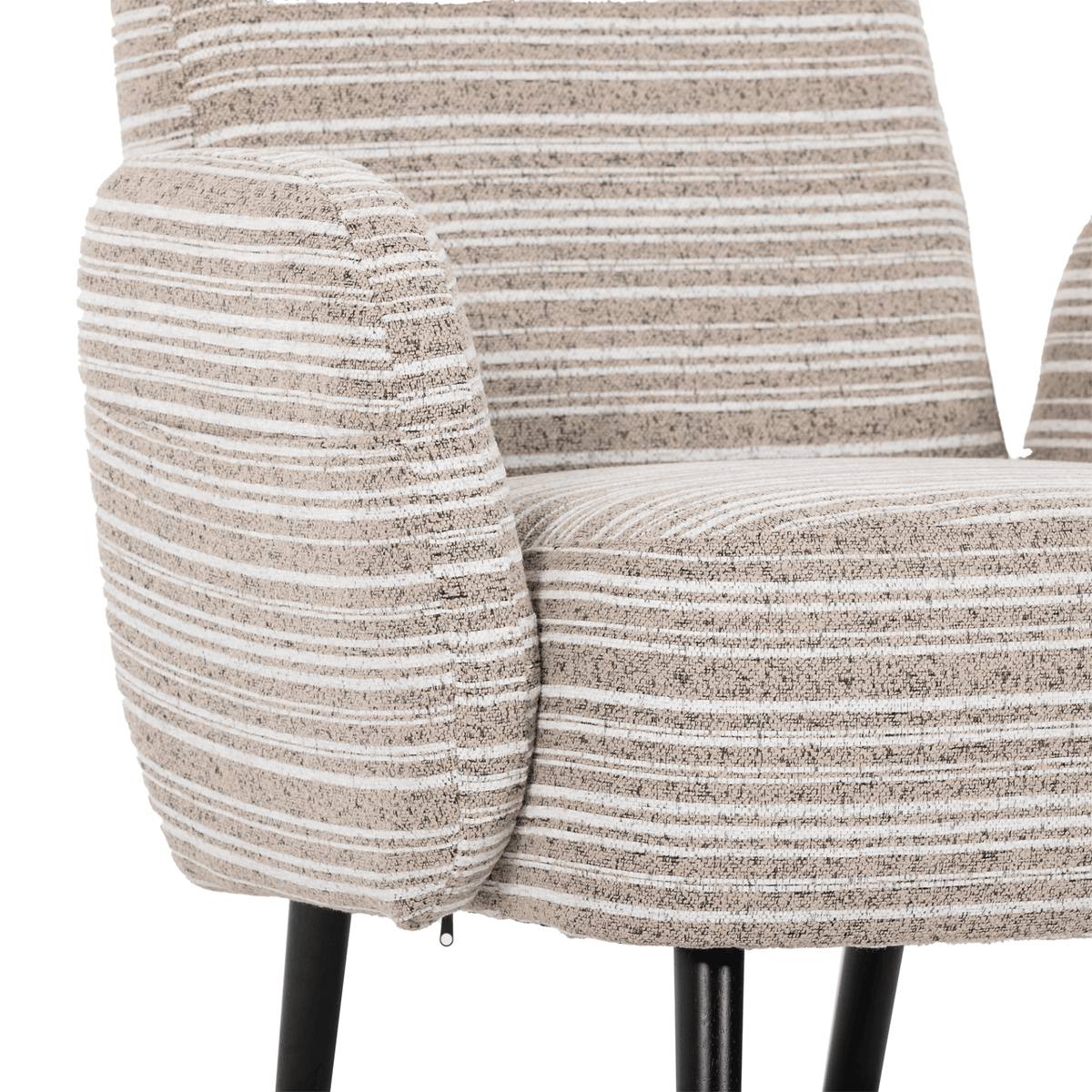 Modern Armchair with Sanded Fabric, Side Storage Pocket and Solid Wood Legs - Mervyns