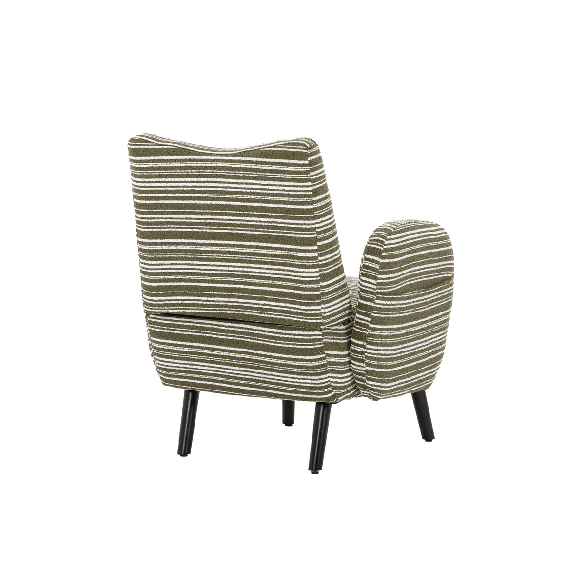 Modern Armchair with Sanded Fabric, Side Storage Pocket and Solid Wood Legs - Mervyns
