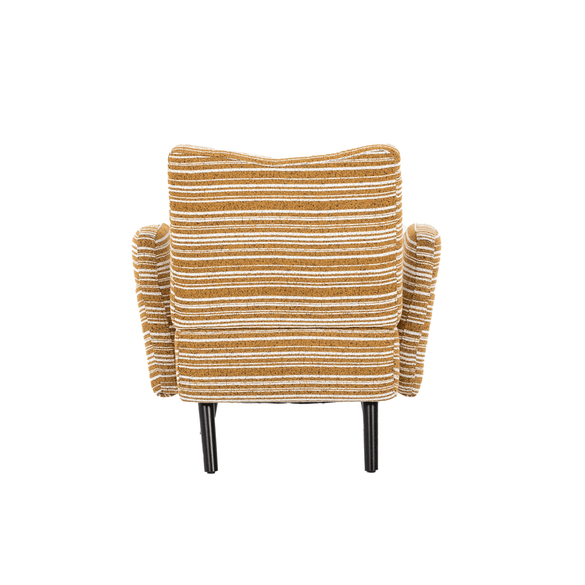 Modern Armchair with Sanded Fabric, Side Storage Pocket and Solid Wood Legs - Mervyns