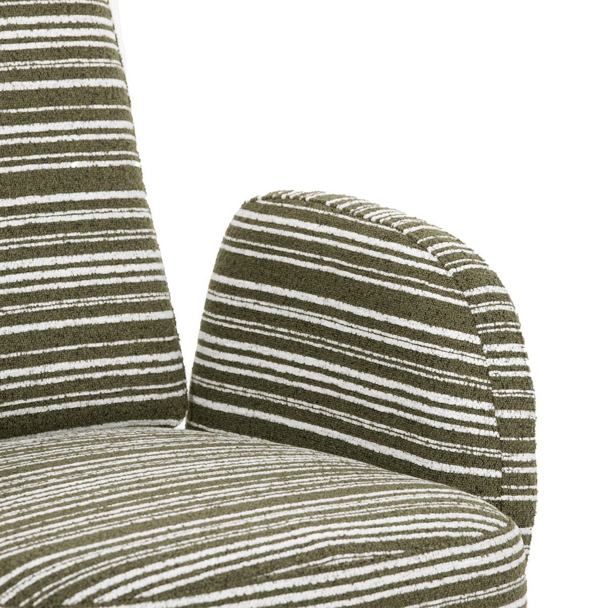 Modern Armchair with Sanded Fabric, Side Storage Pocket and Solid Wood Legs - Mervyns
