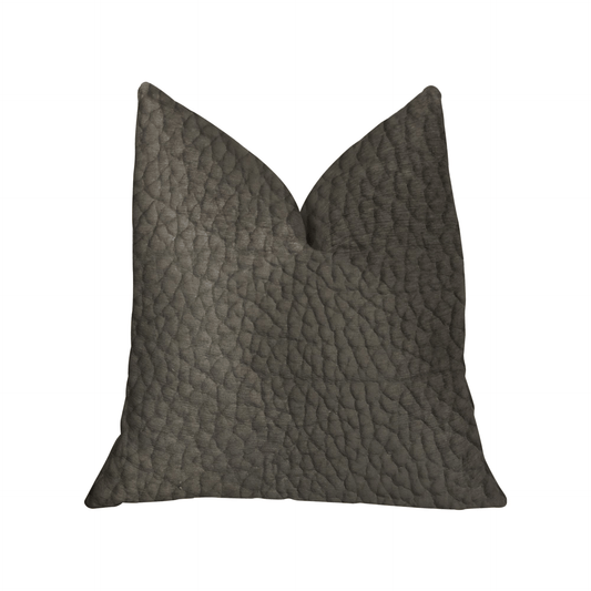 Modern Black Black Artificial Leather Luxury Throw Pillow - Mervyns