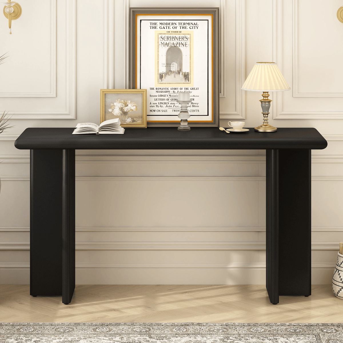 Modern Entryway Table with L-Shaped Legs,Suitable for Entryway, Hallway, Living Room, Foyer, Corridor - Mervyns