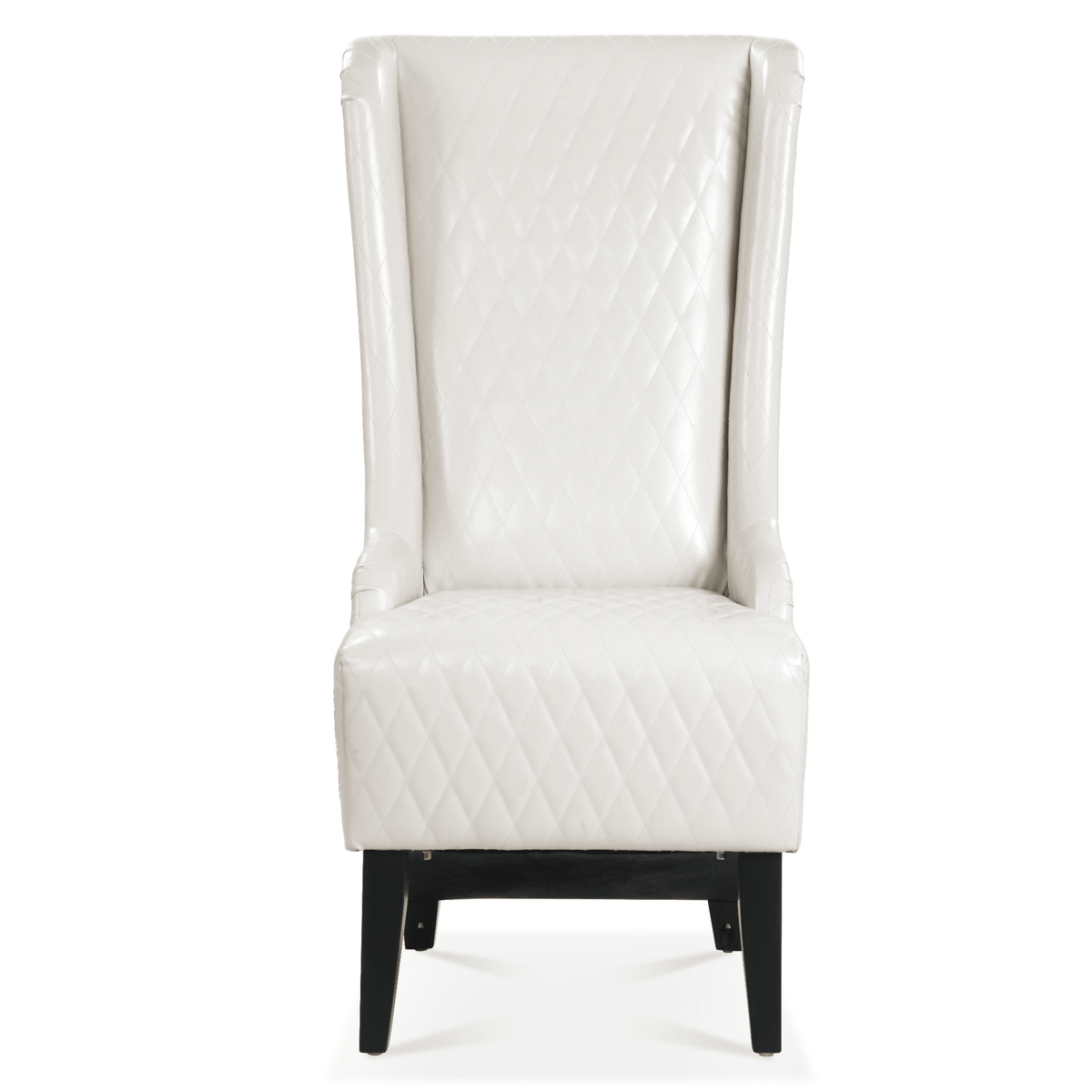 Modern High-Back Wingback Accent Chair with Soft Padding and Wooden Legs - Mervyns