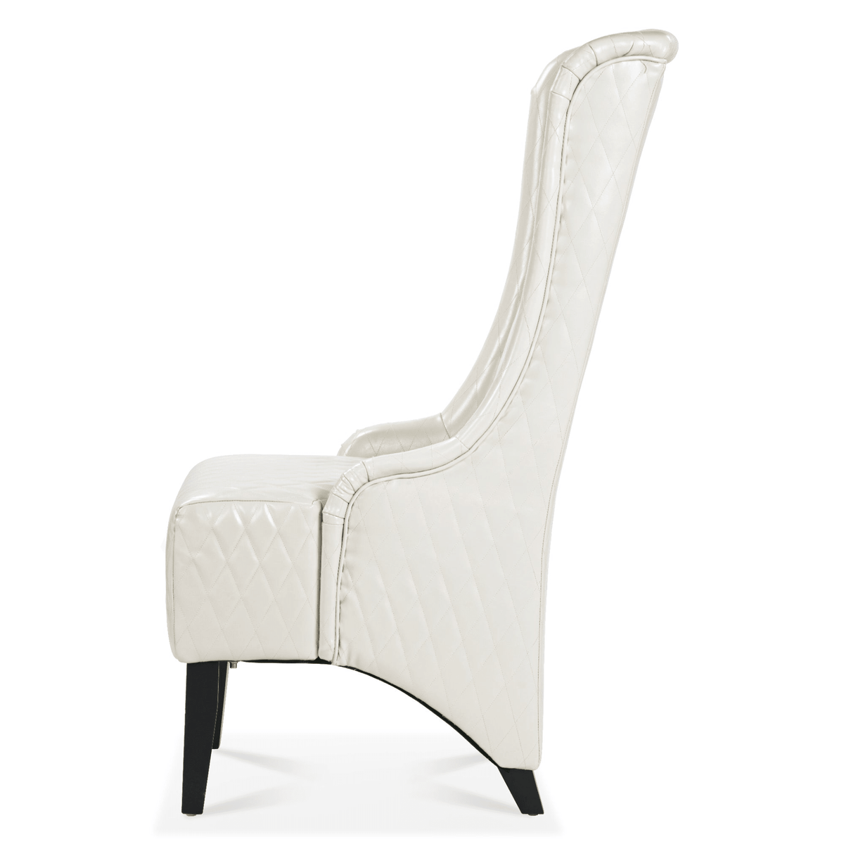 Modern High-Back Wingback Accent Chair with Soft Padding and Wooden Legs - Mervyns
