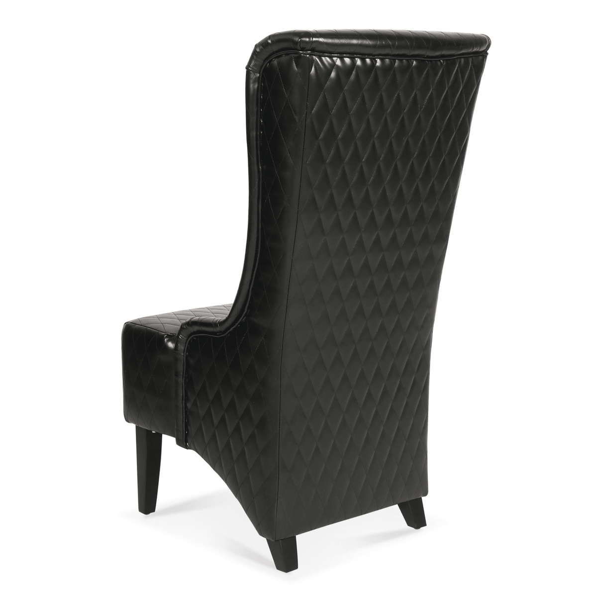 Modern High-Back Wingback Accent Chair with Soft Padding and Wooden Legs - Mervyns