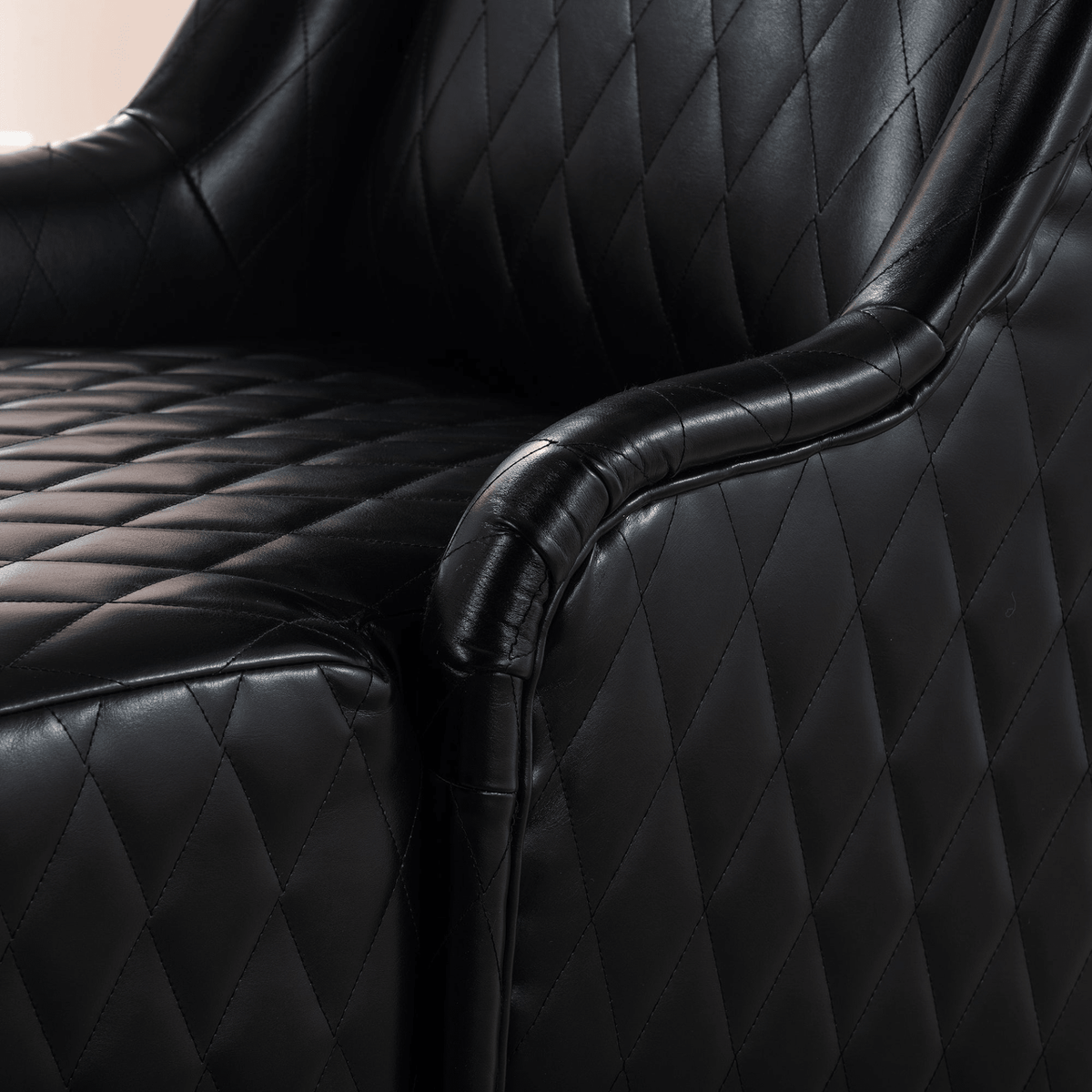 Modern High-Back Wingback Accent Chair with Soft Padding and Wooden Legs - Mervyns
