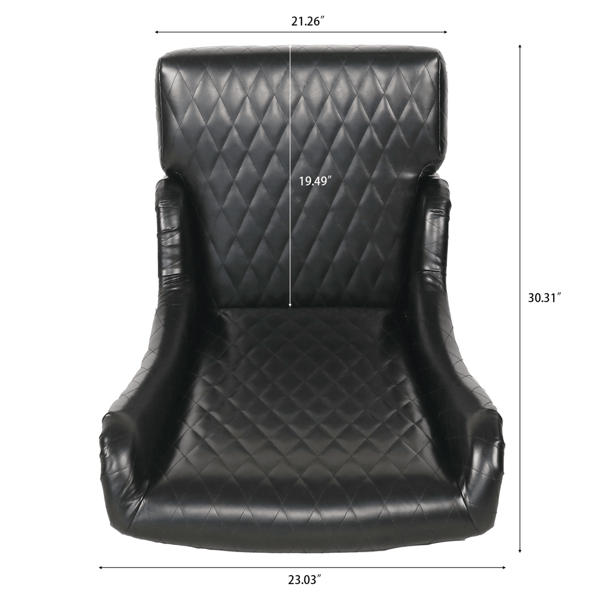 Modern High-Back Wingback Accent Chair with Soft Padding and Wooden Legs - Mervyns
