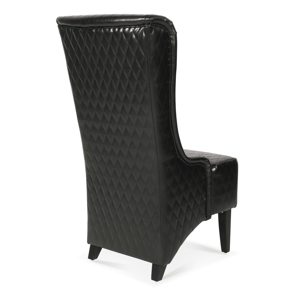 Modern High-Back Wingback Accent Chair with Soft Padding and Wooden Legs - Mervyns
