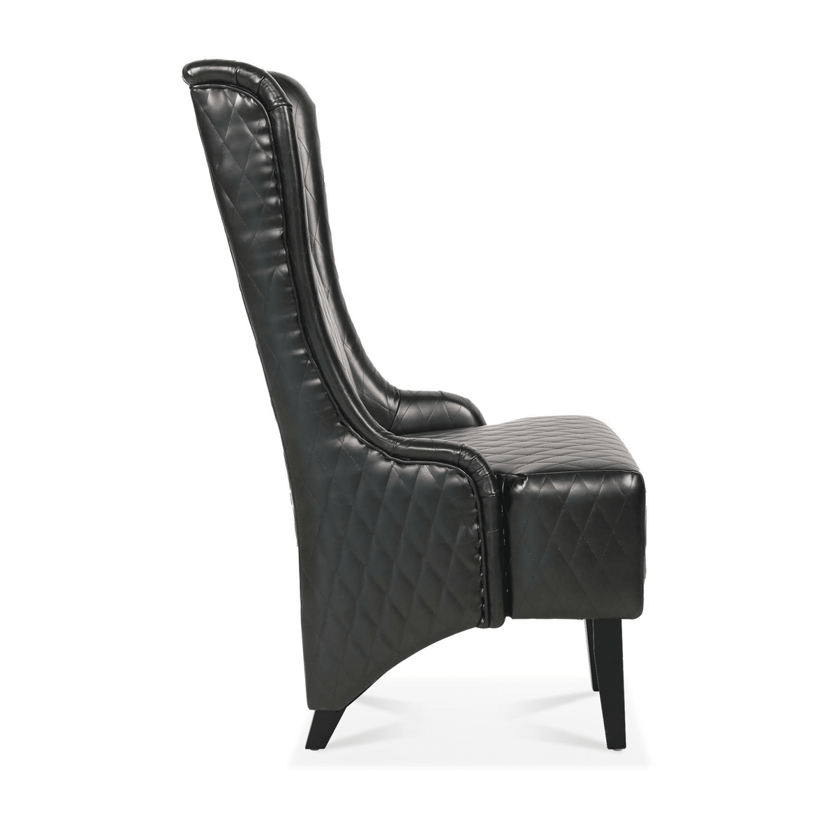 Modern High-Back Wingback Accent Chair with Soft Padding and Wooden Legs - Mervyns