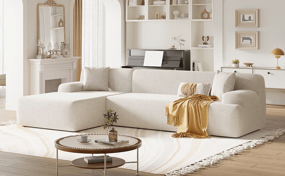 Modern Large L-Shape Modular Sectional Sofa for Living Room, Bedroom, Salon, 2 Piece Free Combination, Simplified Style(old sku:WY000356AAA) - Mervyns