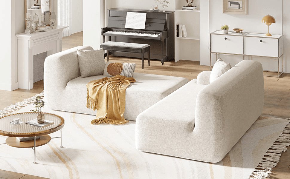 Modern Large L-Shape Modular Sectional Sofa for Living Room, Bedroom, Salon, 2 Piece Free Combination, Simplified Style(old sku:WY000356AAA) - Mervyns