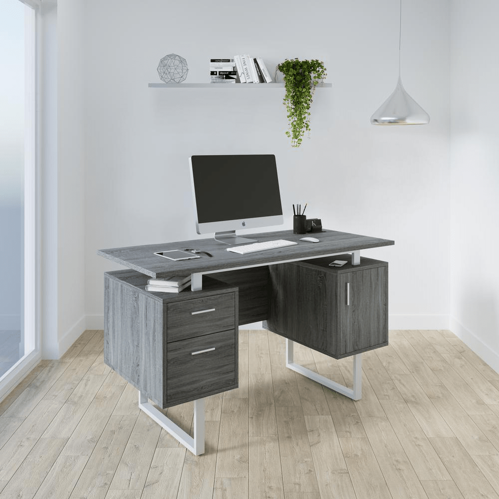 Modern Office Desk with Storage - Mervyns