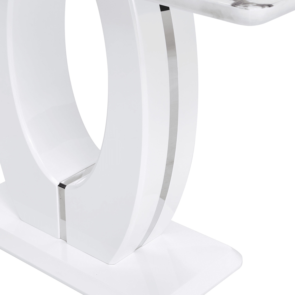Modern Simple Glossy White Rectangular Counter Bar Table MDF 47.24 x 18.11 x 29.52 Inches - Mervyns