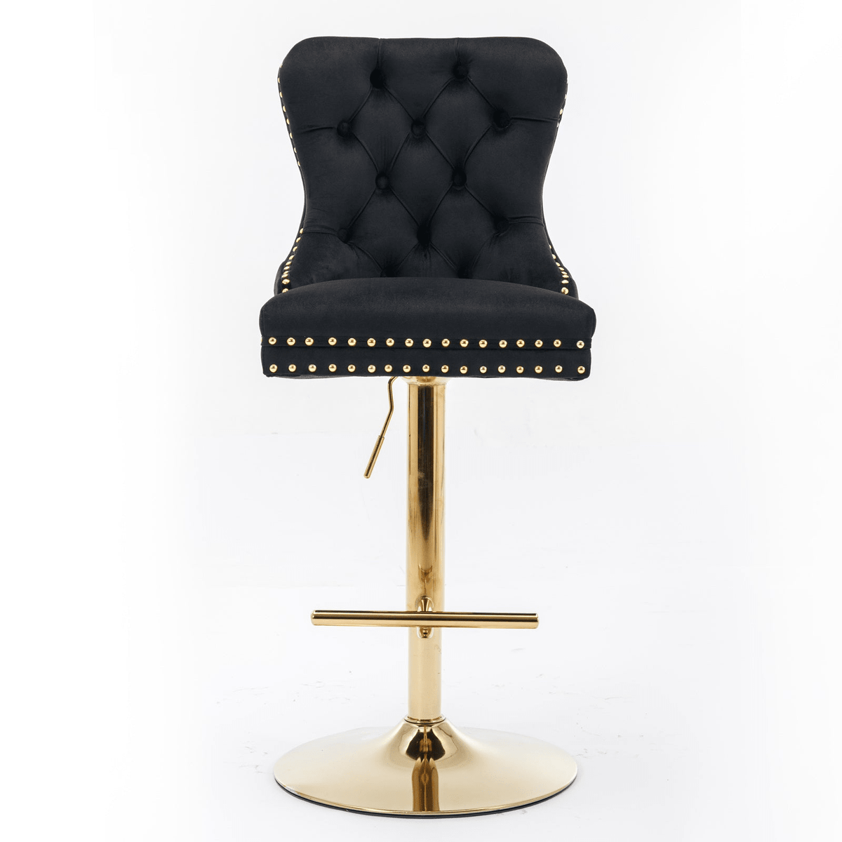 Modern Upholstered Velvet Swivel Bar Stools Tufted with Adjustable Seat Height - Mervyns