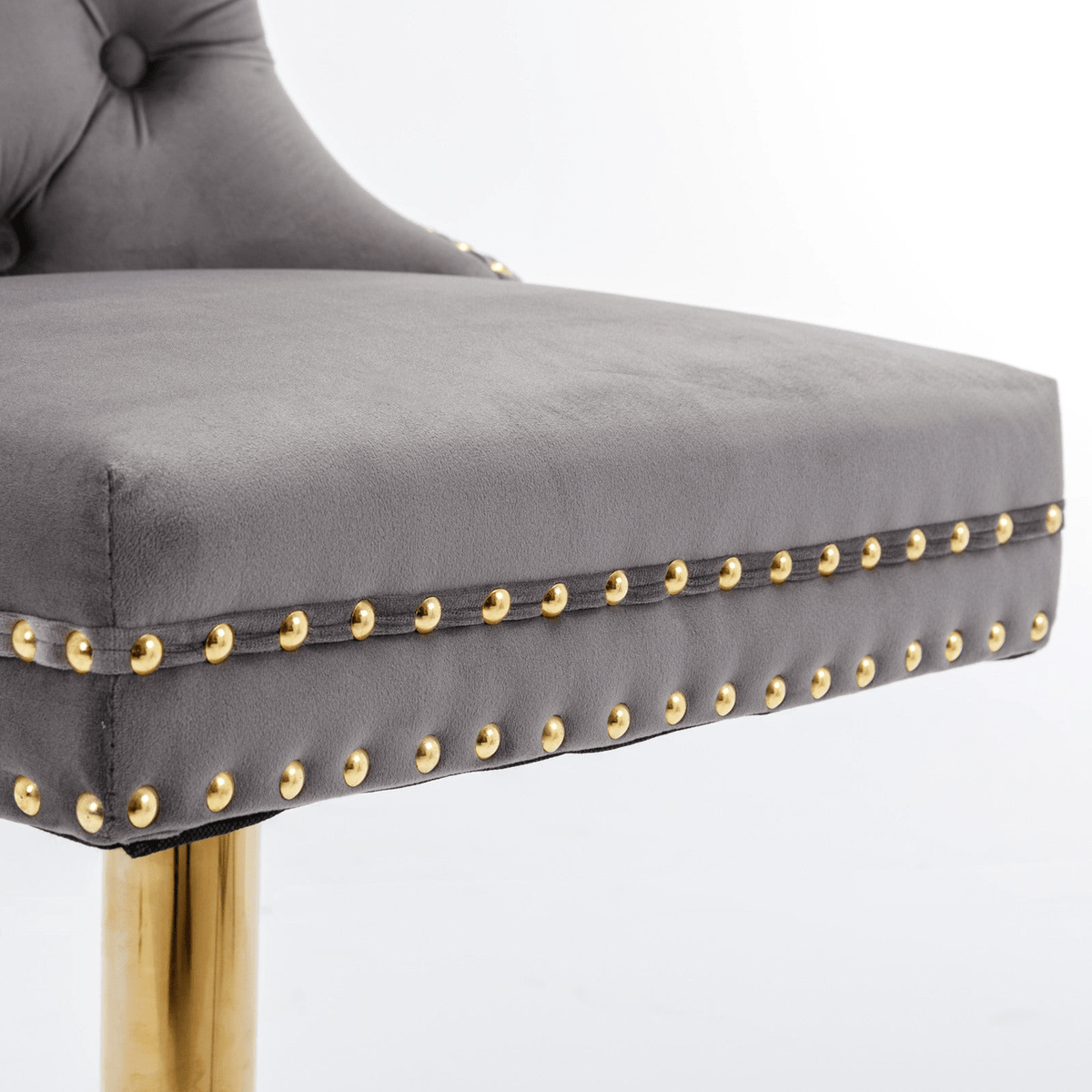 Modern Upholstered Velvet Swivel Bar Stools Tufted with Adjustable Seat Height - Mervyns