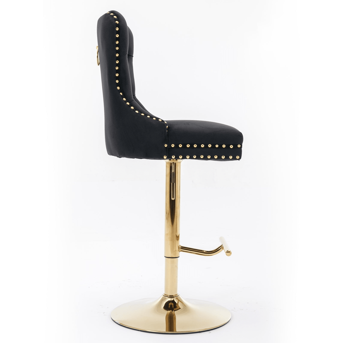 Modern Upholstered Velvet Swivel Bar Stools Tufted with Adjustable Seat Height - Mervyns