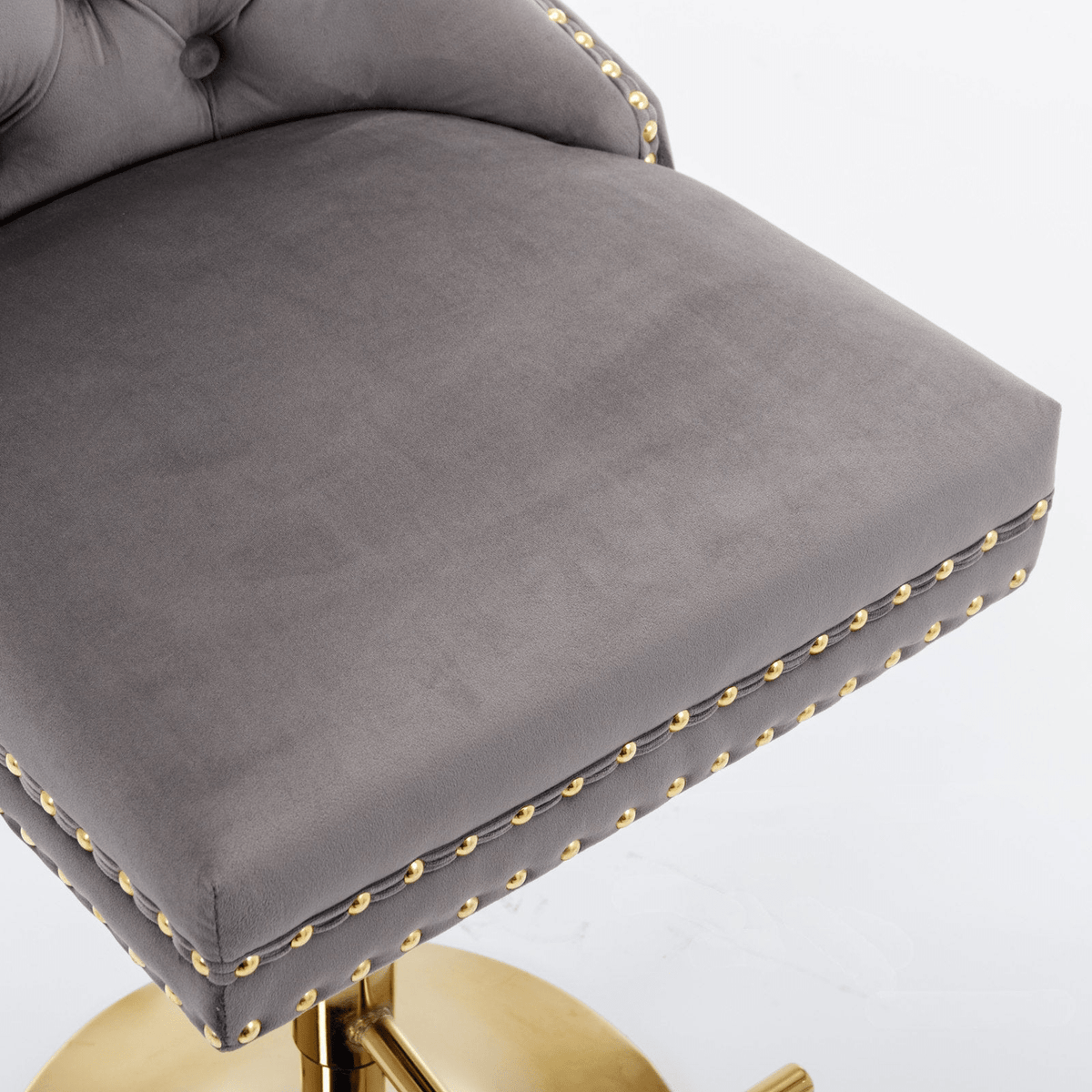 Modern Upholstered Velvet Swivel Bar Stools Tufted with Adjustable Seat Height - Mervyns