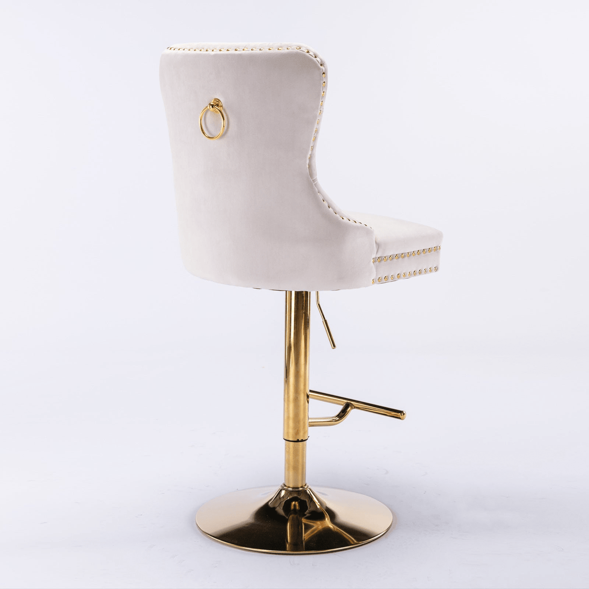 Modern Upholstered Velvet Swivel Bar Stools Tufted with Adjustable Seat Height - Mervyns