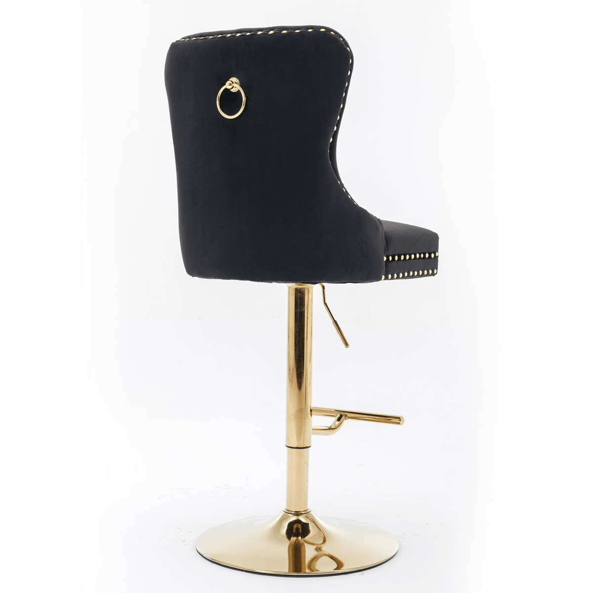 Modern Upholstered Velvet Swivel Bar Stools Tufted with Adjustable Seat Height - Mervyns