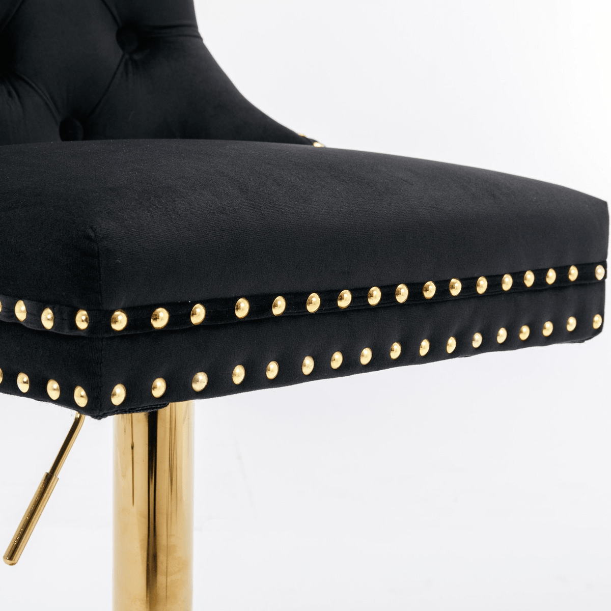 Modern Upholstered Velvet Swivel Bar Stools Tufted with Adjustable Seat Height - Mervyns