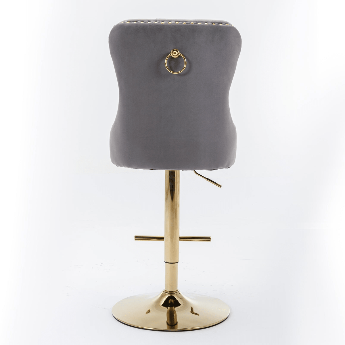 Modern Upholstered Velvet Swivel Bar Stools Tufted with Adjustable Seat Height - Mervyns